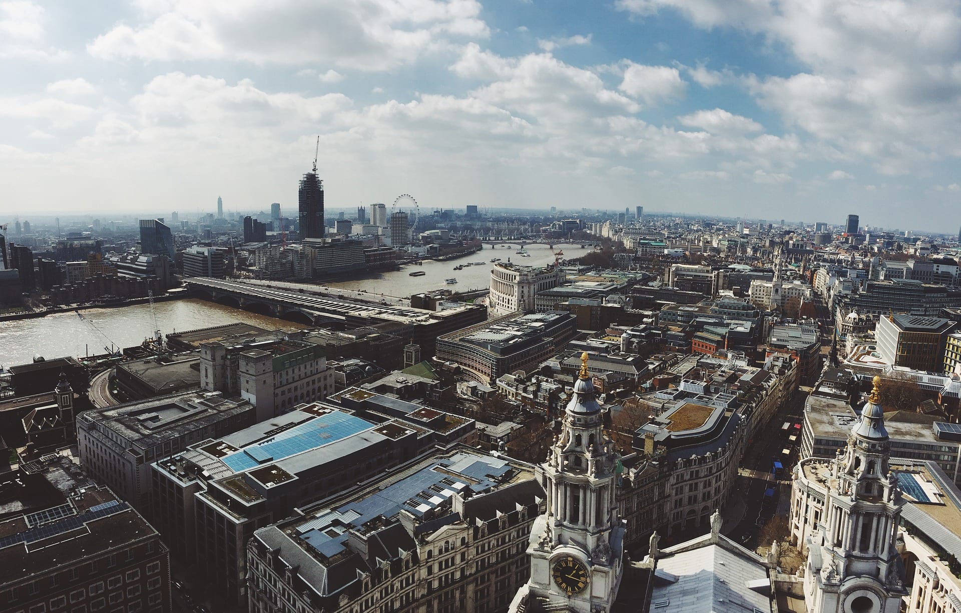 London city offices aerial view