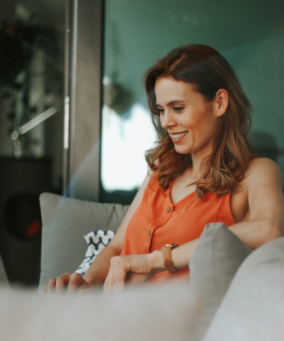 woman working from home