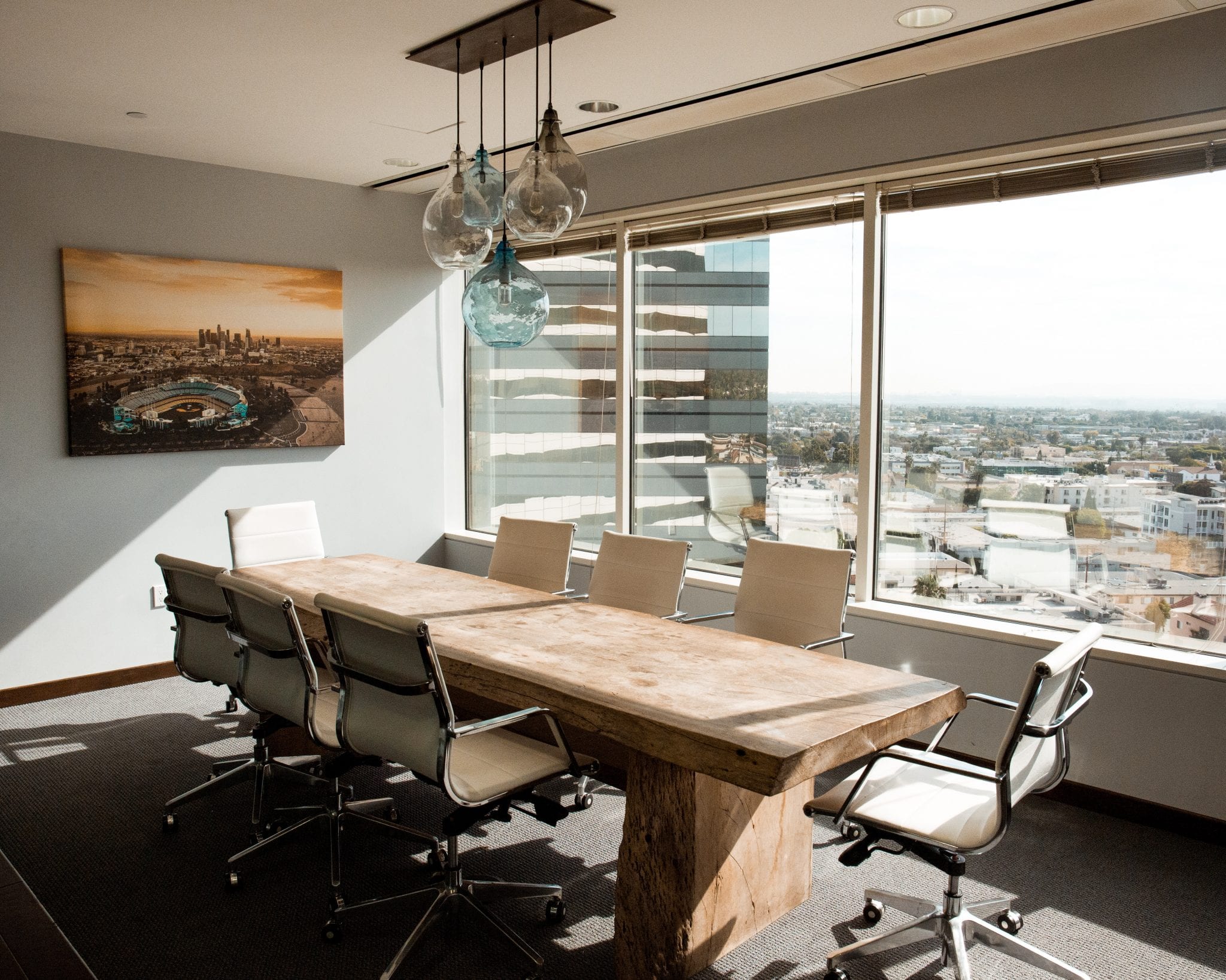 meeting room with city views