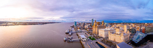 virtual office - Panorama,Of,Liverpool,Waterfront,In,The,Evening,,Liverpool