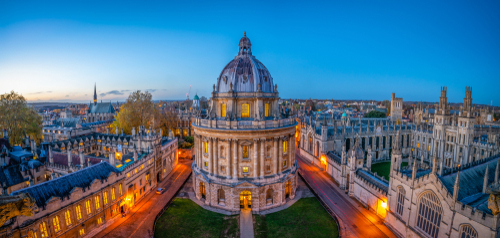 virtual office - Evening,Skyline,Panorama,Of,Oxford,City,In,England